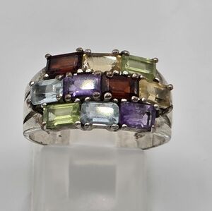 Gorgeous Rare Designer Clyde Duneier Genuine Gemstones Ring